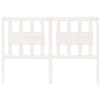vidaXL voodipeats, valge, 145,5 x 4 x 100 cm, männipuit
