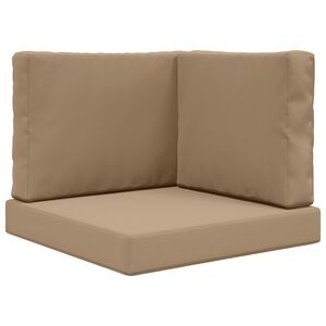 vidaXL V&auml;lim&ouml;&ouml;blitugi patja 3 pcs Pruunikashall Pol&uuml;ester