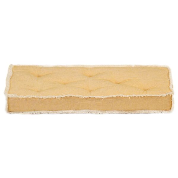 vidaXL euroalustest diivani padi, kollane 73 x 40 x 7 cm
