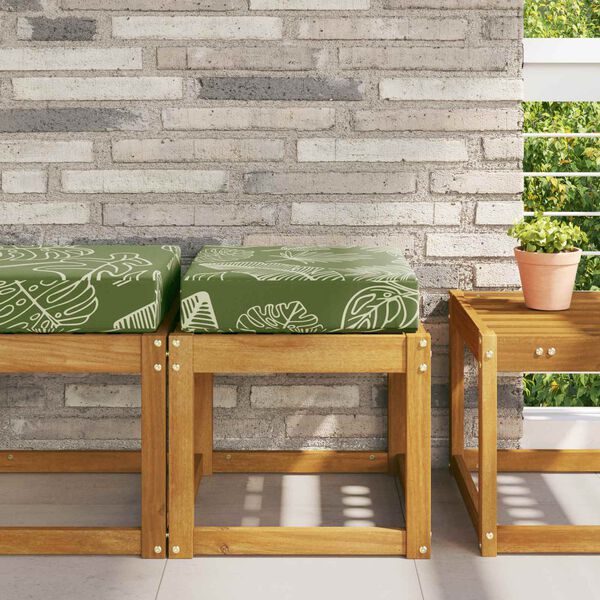 vidaXL Aia istepadjake Roheline Lehed 40 x 40 x 8 cm 100% Pol&uuml;ester