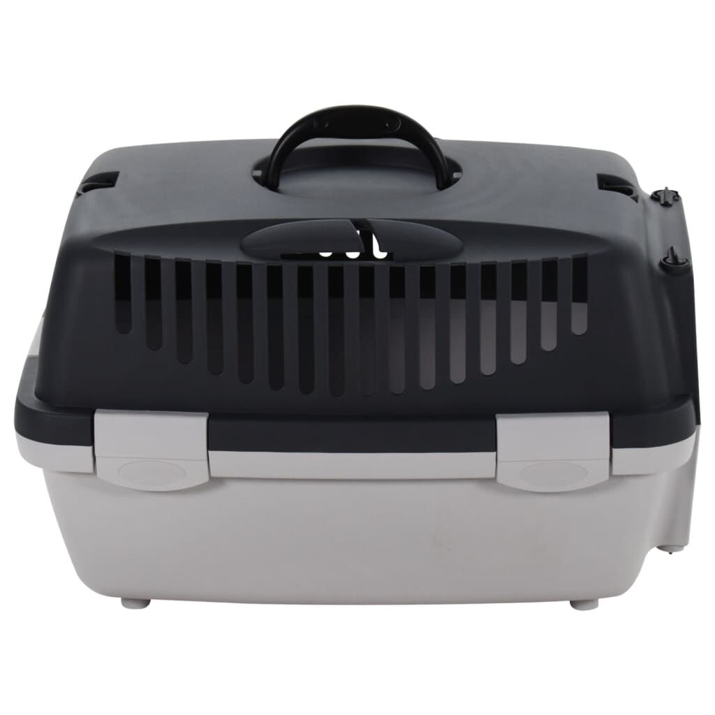 vidaXL lemmiklooma transpordipuur, hall ja must, 48 x 32 x 31 cm PP