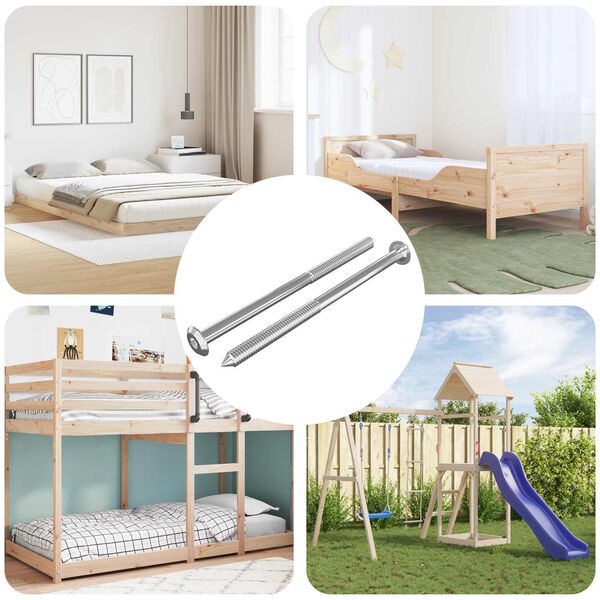 vidaXL M&ouml;&ouml;blikruvid 2 pcs H&otilde;bedane M6 x 100 mm Teras