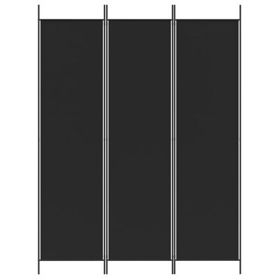 vidaXL 3 paneeliga ruumijagaja, must, 150 x 200 cm, kangas
