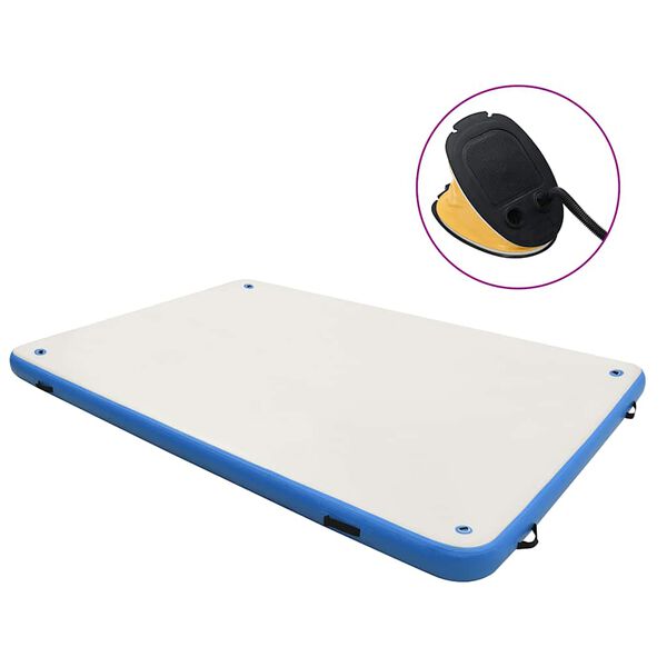 vidaXL t&auml;ispumbatav ujumisplatvorm, sinine ja valge, 200x150x15 cm