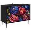 vidaXL Telerikapp KIEL 69 x 33 x 50,5 cm Must tamm Tehispuit