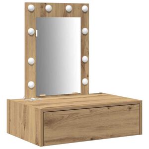 vidaXL Riietumislaud peeglituledega Pruun 60 x 40 x 70 cm Tehispuit