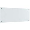 vidaXL K&ouml;gi Splashback 2 pcs Valge 100 x 40 cm karastatud klaas