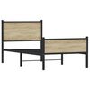 vidaXL metallist voodiraam ilma madratsita Sonoma tamm 75x190 cm