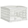 vidaXL 4-paneeline koera m&auml;nguaed Valge 91 x 91 x 58 cm Plastmass