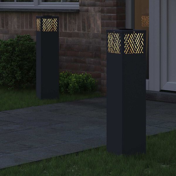 vidaXL P&auml;ikese LED k&auml;igutee tuli 2 pcs Antratsiit K&uuml;lmvaltsitud teras