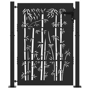 vidaXL Aia aed lukuga Must 110 x 155 cm Pulberv&auml;rvitud teras