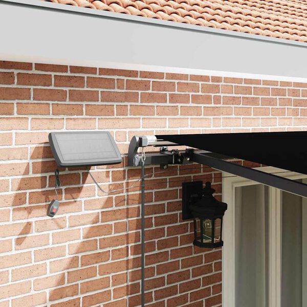 vidaXL K&auml;igukohandatav varikatus Must 500 &times;350 cm kangas