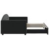 vidaXL diivanvoodi v&auml;ljat&otilde;mmatava osaga, must, 90x190 cm, samet