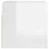 vidaXL seina telerikapp, kõrgläikega, valge, 30,5 x 30 x 30 cm
