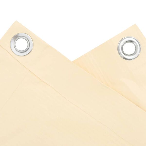vidaXL rõdu privaatsuskate, kreemjas, 600x75 cm, PVC