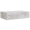 vidaXL sahtlitega seinariiulid, 2tk, betoonhall, 40 x 23,5 x 10cm MDF