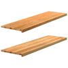 vidaXL aknalauad 2 tk, helepruun, 140 x 40 x 2 cm, toekas tammepuit