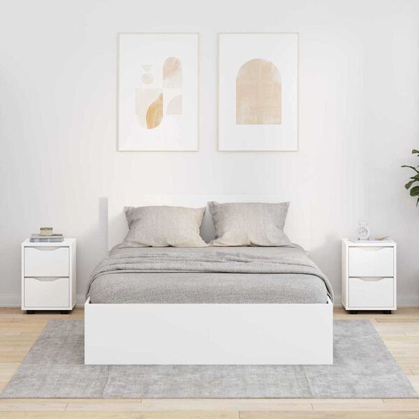 vidaXL &Ouml;&ouml;kapid sahtliga 2 pcs Valge 30,5 x 30 x 43 cm Tehispuit