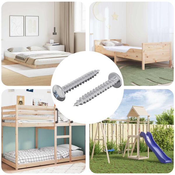 vidaXL Puidust Kruvi 2 pcs H&otilde;bedane M4 x 28 mm Raud