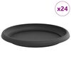 vidaXL Ringikujuline Lilletaldrik 24 tk Must &Oslash; 21,5 x 2,5 cm Plastmass
