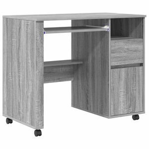 vidaXL Rattalaud Hall Sonoma Tehispuit 91 x 50 x 77 cm
