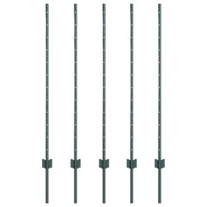 vidaXL Aiapost 5 pcs Roheline 120 cm Teras