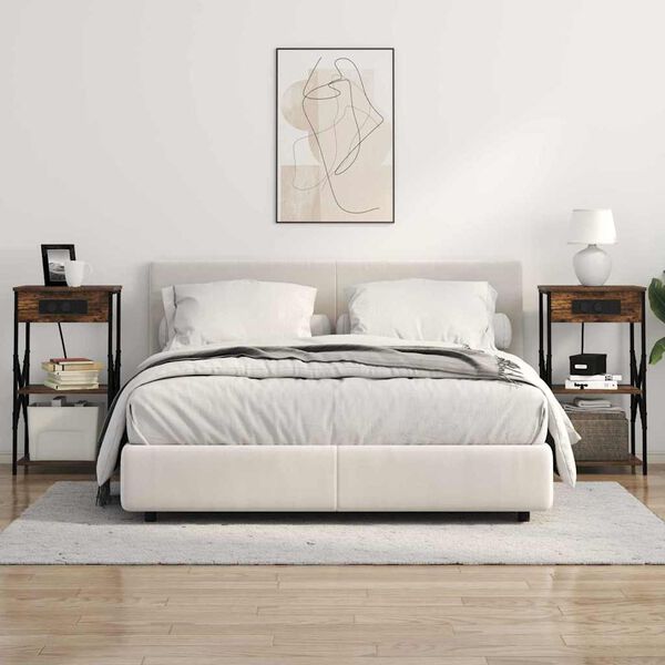 vidaXL &Ouml;&ouml;lambi kapp Suitsetatud tamm 41 x 31 x 76 cm Tehispuit