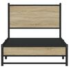 vidaXL metallist voodiraam ilma madratsita Sonoma tamm 75x190 cm