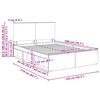 vidaXL Voodi raam peaga Suitsetatud tamm 140 x 200 cm Tahke mänd