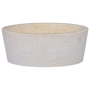 vidaXL valamu, kreemjas, &Oslash;40 x 15 cm, marmor