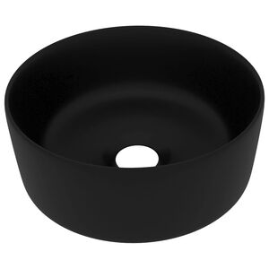 vidaXL luksuslik valamu &uuml;mar, matt must, 40 x 15 cm, keraamiline