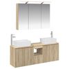 vidaXL Vannitoa kapikomplekt 4 pcs Sonoma tamm Tehispuit
