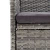 vidaXL 7-osaline aiamööbli komplekt patjadega, hall ja must