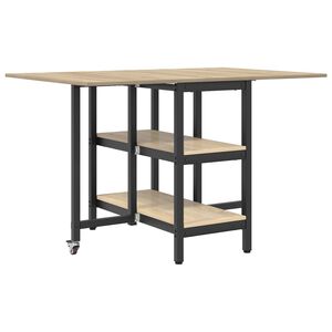 vidaXL S&ouml;&ouml;gilaud 122 x 80 x 76,5 cm Tehispuit Sonoma tamm Ristk&uuml;lik