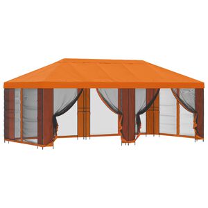 vidaXL Paviljon k&uuml;lgseinadega 6 x 3 m Oranž Pol&uuml;ester ja teras 190