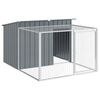 vidaXL koerakuut jooksualaga, antratsiithall, 153 x 194 x 110 cm, tsingitud teras