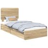 vidaXL Laos voodi sahtliga peaga Sonoma tamm 100 x 200 cm Tehispuit