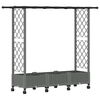 vidaXL T&otilde;stetud Padi Kase ja Katusega Helehall 164 x 40 x 127 cm PP