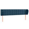 vidaXL voodipeats servadega, tumesinine, 183x23x78/88 cm, samet