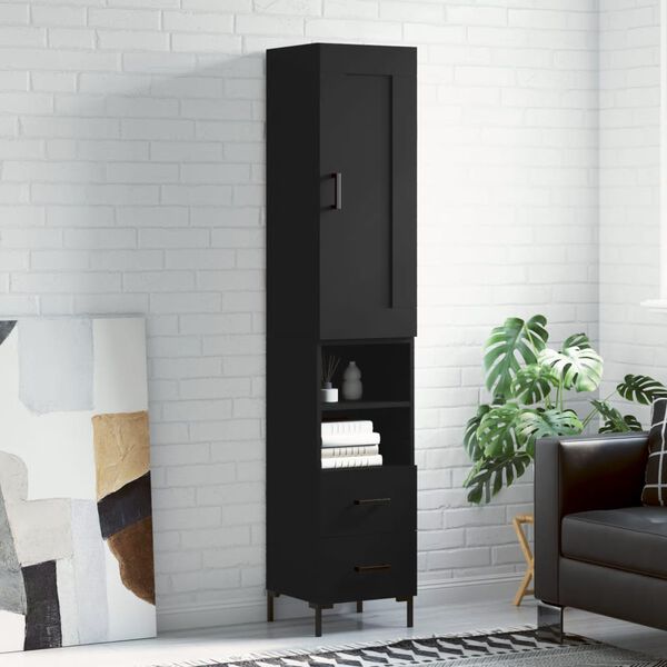 vidaXL k&otilde;rge kapp, must, 34,5 x 34 x 180 cm, tehispuit