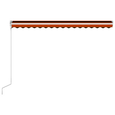 vidaXL automaatselt sissetõmmatav varikatus 400x300 cm, oranž ja pruun