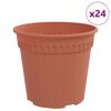 vidaXL &Uuml;mmargune lillepott 24 pcs Kohviroosa &Oslash; 19 x 16 cm Plastmass