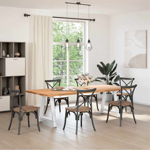 vidaXL s&ouml;&ouml;gilaua jalad, A-kujulised, 2 tk, valged, 80 x (72&ndash;73) cm, teras