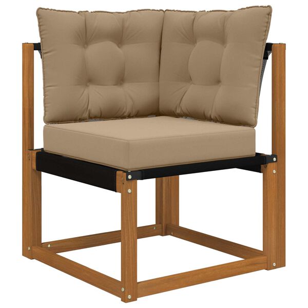 vidaXL V&auml;lim&ouml;&ouml;blitugi patja 3 pcs Pruunikashall Pol&uuml;ester