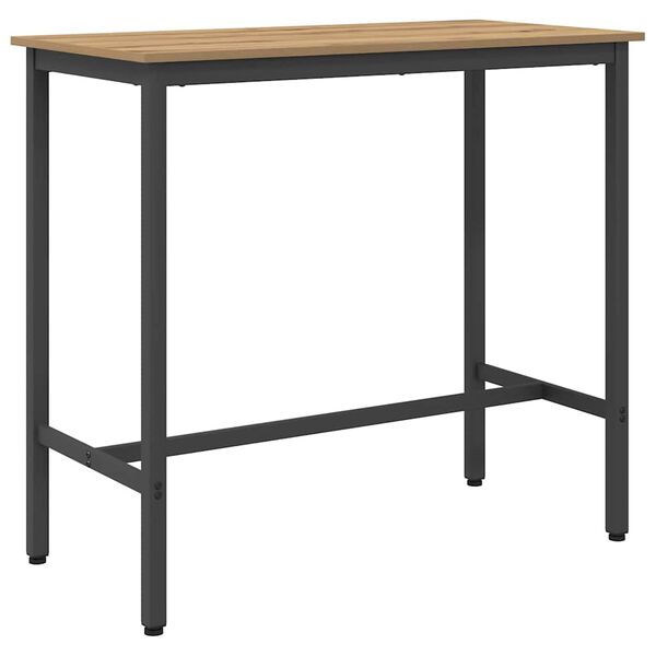 vidaXL laud K&auml;sit&ouml;&ouml;puu 100 x 50 x 90,5 cm T&ouml;&ouml;deldud puit ja teras