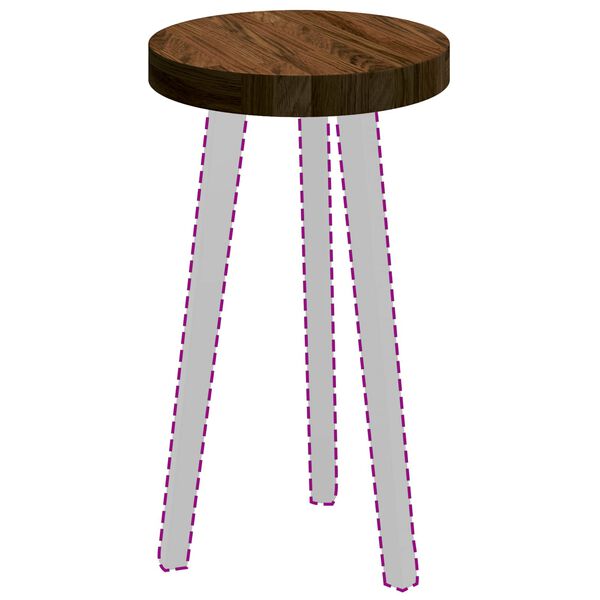 vidaXL Lauda peal Helepruun Ø 30 x 4 cm Tugev tammepuit