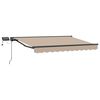 vidaXL Manuaalne varikatus LED-idega Beez ja Antrasiit 3,5 x 2,5 m