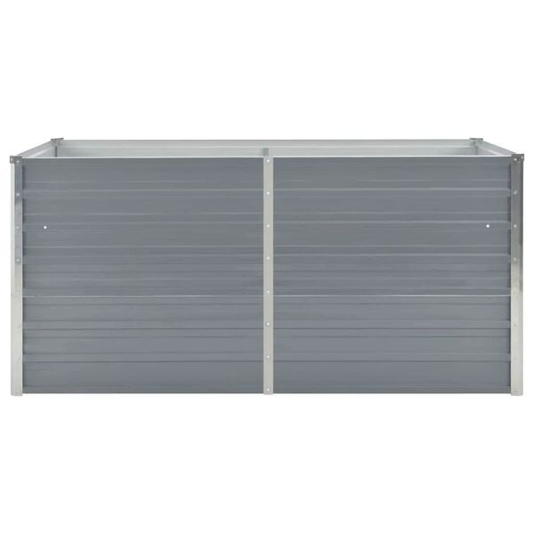 vidaXL k&otilde;rge peenrakast 160 x 80 x 45 cm, tsingitud teras, hall