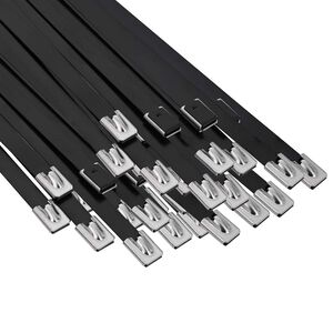 vidaXL Kaabli sidumine 250 tk 7,9 x 800 mm Must