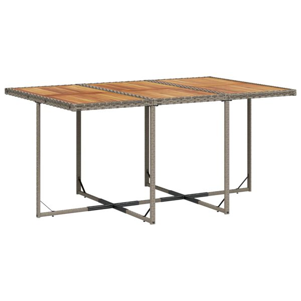 vidaXL 11-osaline aia s&ouml;&ouml;gim&ouml;&ouml;bli komplekt patjadega, hall, pol&uuml;rotang